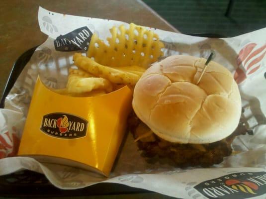 Steakhouse sandwich with criss cut fries