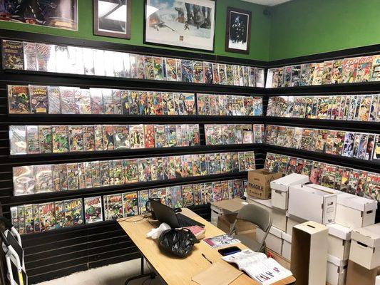 High dollar comics behind the counter