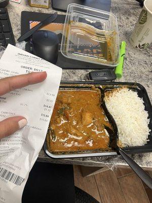 Regular curry and rice