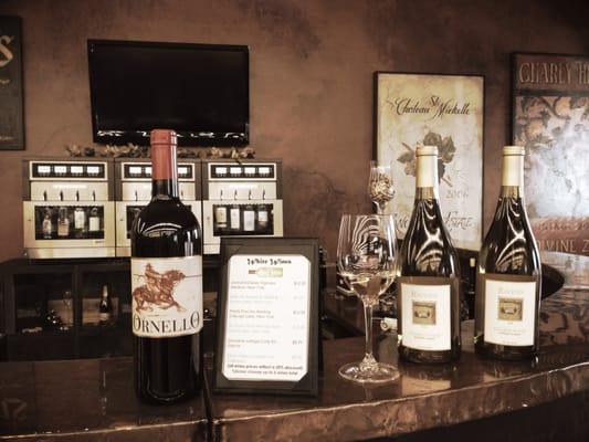 Sample wines from all over the world at our state-of-the-art cuvenee wine bar!