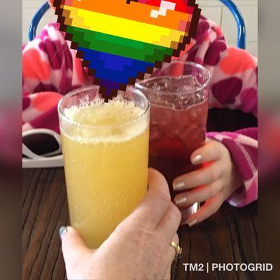 Pineapple kombucha and triple berry Italian Ice