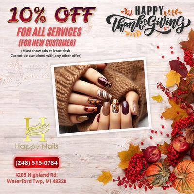 10% OFF FOR ALL SERVICES
 (For New Customer)