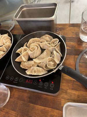 Cooking dumplings