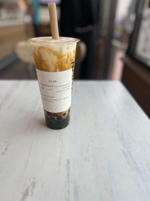 Honey boba tea