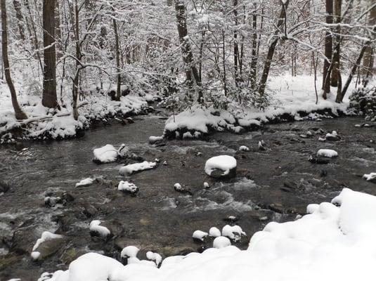 River in Winter in Gatlinburg TN