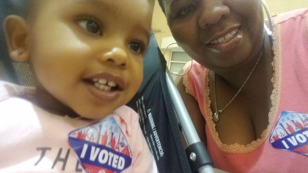 Babygal and I doing our civic duty!