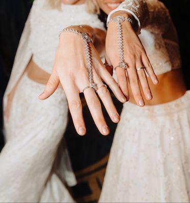 sangeet outfit and nazranaa jewelry