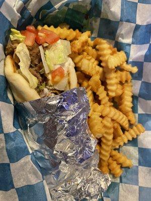 Gyro with fries