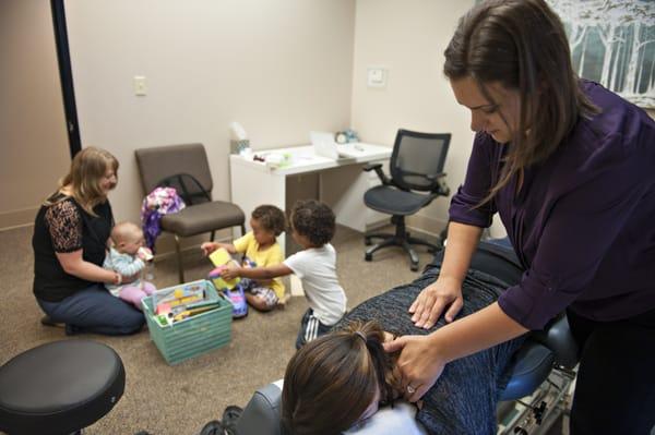 No need to find a baby sitter. Kids are always welcome in our office