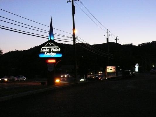 Signboard at night