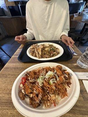 Fried Chicken Bowl and Tonkotsu RAMEN RICE