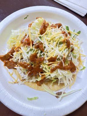 Tostadas de asada (steak)