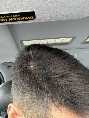 The hair cut I received