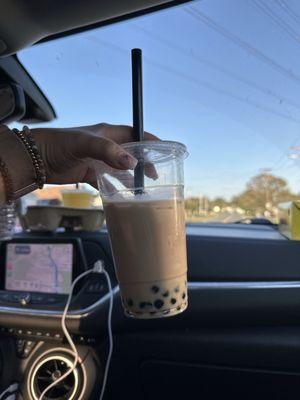 Lrg. Brown Sugar Milk Tea w/boba