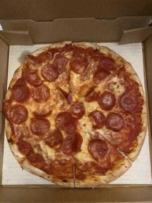 Medium pepperoni and cheese: