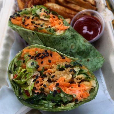 Sweet Potato Spinach Wrap