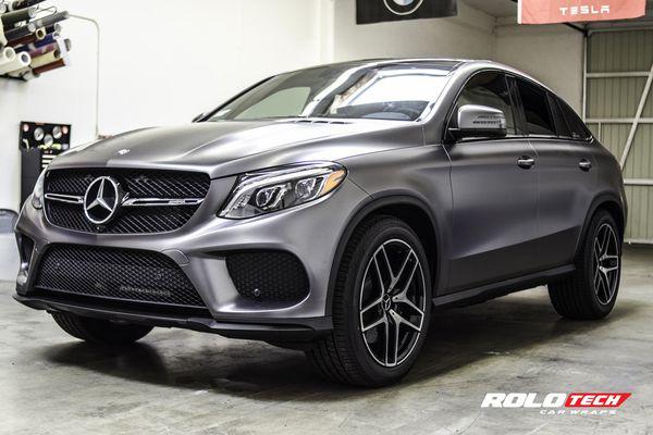 Mercedes Benz GLE 43 AMG Full wrap in Satin Dark Gray with Ceramic Pro Protection.