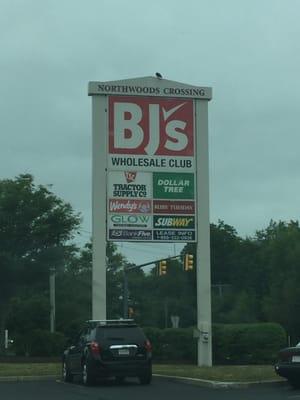 BJ's Wholesale of Taunton -- Northwoods Crossing : 2085 Bay Street, Taunton                    Sign