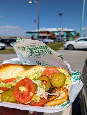 Flounder po boy