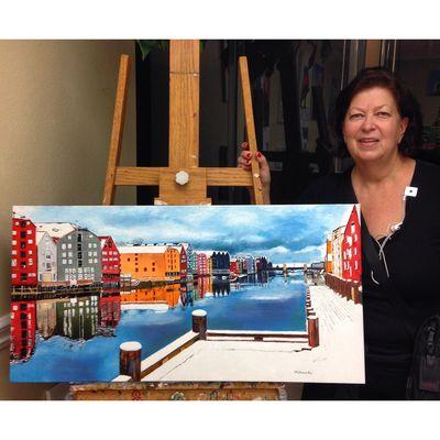 Jane finished this beautiful oil painting of Norway