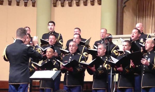 US Army Chorus live on concert at South Main Baptist Church.