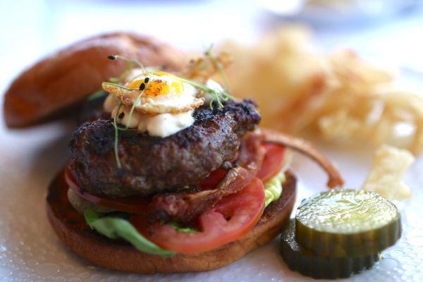 Texas Wagyu Burger, Crispy Pork Belly, Quail Egg I travel the world to experience food, people, and culture.  @1dreamtolive #1dreamtolive