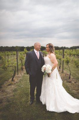 The vineyard was a beautiful backdrop.