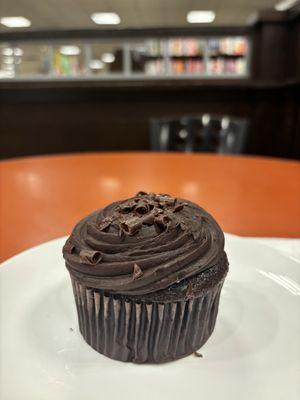 Chocolate midnight cupcake from cafe