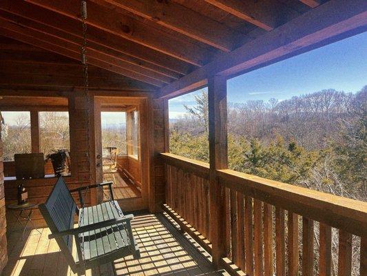 Front porch of our cabin.