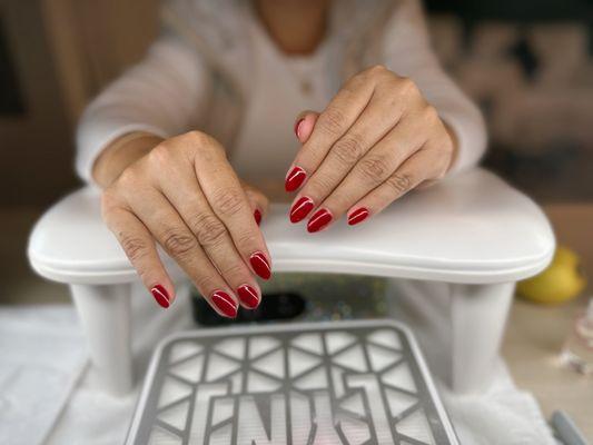 Builder gel mani with OPI gel