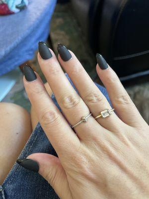 Black matte on black French GelX