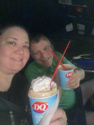 Pumpkin pie blizzard medium Chocolate ice cream with peanut butter and cookie dough