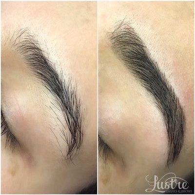 Henna brow design. Henna tint and brow threading