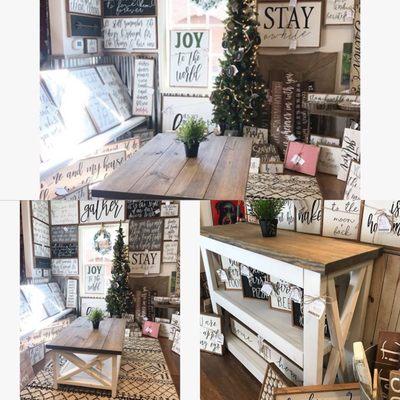 Gorgeous furniture and home Decore! Specializing in farmhouse decor..shabby chic, vintage, repurposed furniture.. so many treasures!