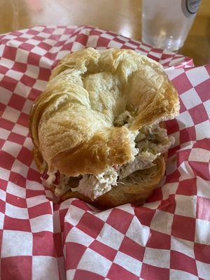 Chicken salad on a croissant