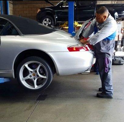 Another Luxury car being serviced by Mr. Ramon