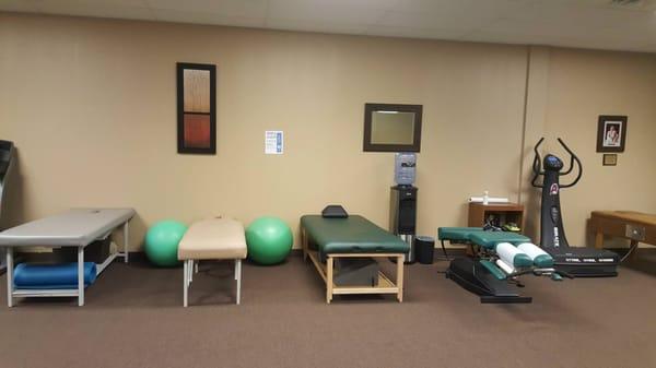 Stretching, Light Exercise and Neuropathy Treatment are the main focus in this section of our Therapy Floor