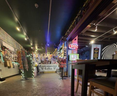 View of inside the coffee shop