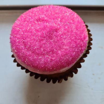 Pink vanilla cupcake