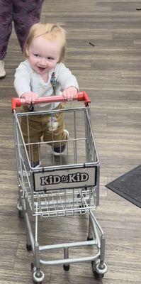 My son shopping at kid to kid