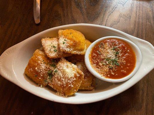 Fried cheese ravioli