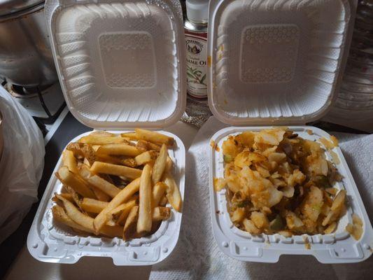 Ordered 2 homefries. Instead, I was sent one order of homefries and one order of fries.