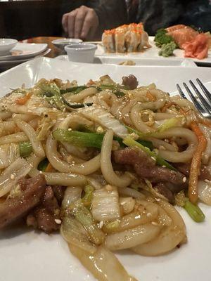 Garlic Udon Noodle w/beef