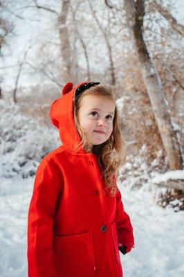 portrait from a family session in the snow in provo canyon UT