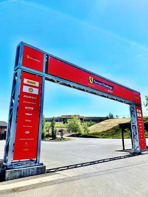 Red Hot Graphics for Sonoma Raceways Ferrari challenge.. Been seeing red all day  #ferrari #ferrarichallenge #banners