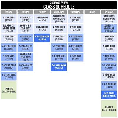 Class schedule