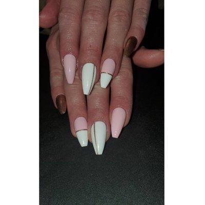 Apres Gel-x Extensions with minimalist nail art