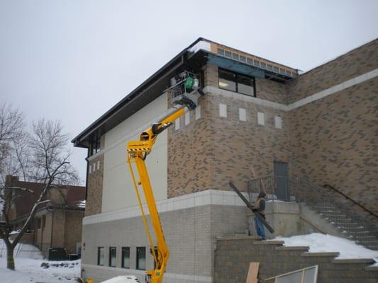 Commercial Soffit, Fascia and Gutters by DFC Roofing.