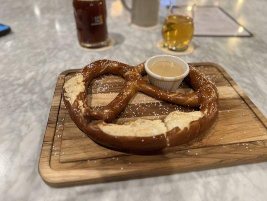 Pretzel and beer cheese