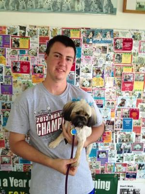 Proud Dad, in front of our "Wall of Fame"